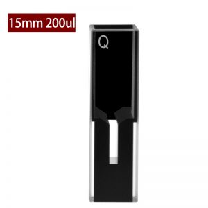 Quartz 10mm Ultra-Micro Cuvette, 200 µl, Standard 80, Two-Way Light, PTFE Cap, 1pc/ea, C102CE39