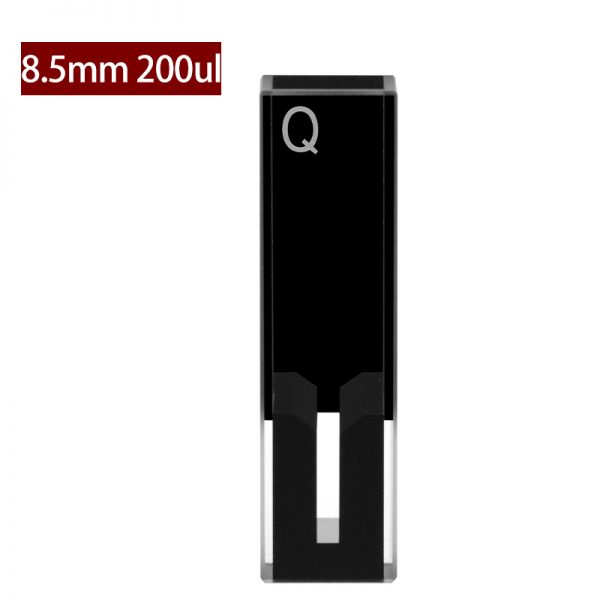 C102CE43 10mm Ultra Micro Cuvette 200ul Two way Light PTFE Cap 1pc ea
