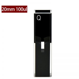 Quartz 10mm Ultra-Micro Cuvette, 100 µl, Standard 80, Two-Way Light, PTFE Cap, 1pc/ea, C102CE47