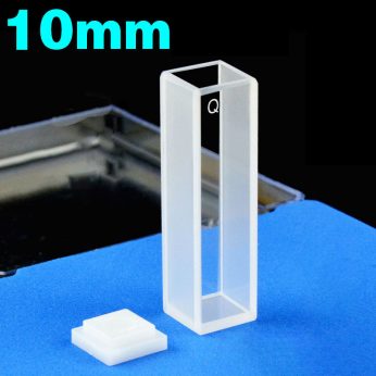 Quartz 10mm Standard Cuvette, 3.5ml, Sintered 83, Two-way Light, PTFE Cap, 1pc/ea, C102CM