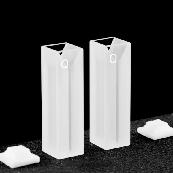 C102CR13 10mm Micro Cuvette With Stopper 350ul Two way Light PTFE Cap Pack of Two