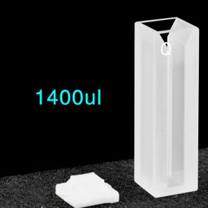 Quartz 10mm Micro Volume Cuvette, 1.4 ml, Sintered 83, Two-Way Light, PTFE Cap, 1pc/ea, C102CR17