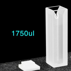 Quartz 10mm Micro Volume Cuvette, 1.75 ml, Sintered 83, Two-Way Light, PTFE Cap, 1pc/ea, C102CR18