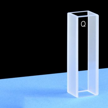 Quartz 10mm Through-Hole Cuvette, 3.5ml, Sintered 83, Two-way Light, PTFE Cap, 1pc/ea, C102CR19