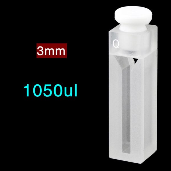 C102CR25 10mm Cuvette With Stopper 1.05ml Two way Light Stopper 1pc ea