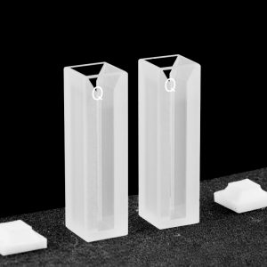 Quartz 10mm Micro Volume Cuvette, 1.75 ml, Sintered 83, Two-Way Light, PTFE Cap, Pack of Two, C102CR5