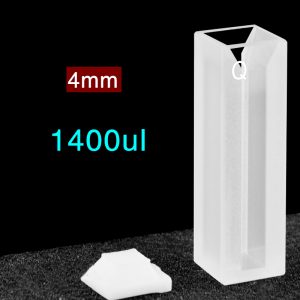 Quartz 10mm Micro Volume Cuvette, 1.4 ml, Sintered 83, Two-Way Light, PTFE Cap, 1pc/ea, C102CR8