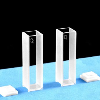 Quartz 10mm Standard Cuvette, 3.5ml, Standard 80, Two-way light, PTFE Cap, Pack of Two, C102CS