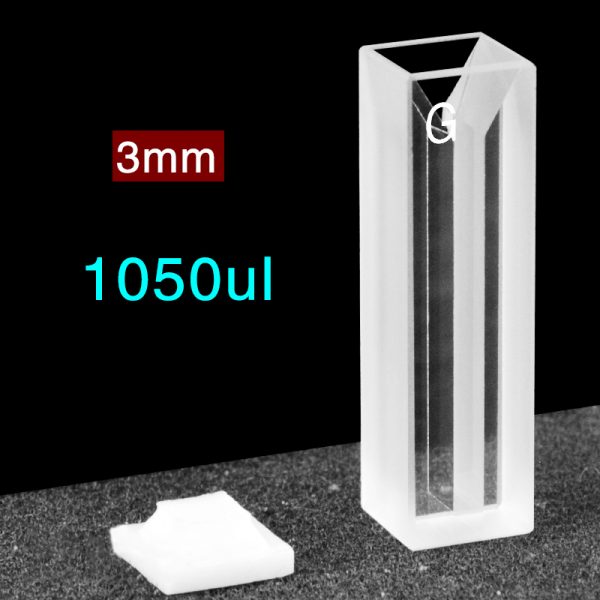 C102CS14 10mm Glass Micro Cuvette 1.05ml Two way Light PTFE Cap 1pc ea