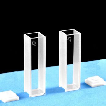 Quartz 10mm Standard Cuvette, 3.5ml, Standard 80 , Two-way Light, PTFE Cap, Pack of Two, C102CS2
