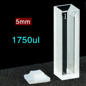Quartz 10mm Micro Volume Cuvette, 1.75 ml, Sintered 83, Two-Way Light, PTFE Cap, 1pc/ea, C102CS30