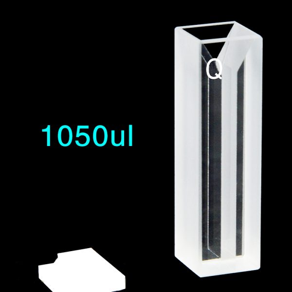 C102CS38 10mm Micro Volume Cuvette 1.05ml Two way Light PTFE Cap 1pc ea