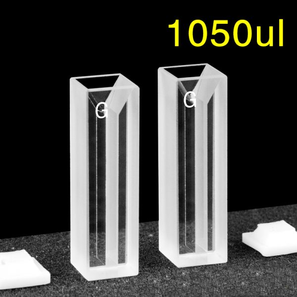 C102CS46 10mm Glass Micro Cuvette 1.05ml Two way Light PTFE Cap Pack of Two