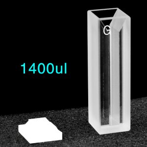 Glass 10mm Glass Micro Cuvette, 1.4ml, Standard 80, Two-way Light, PTFE Cap, 1pc/ea, C102CS47