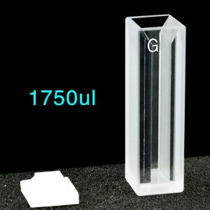 10mm Glass Micro Cuvette, 1.75ml, Standard 80, Two-way Light, PTFE Cap, 1pc/ea, C102CS49