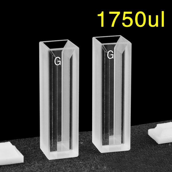C102CS50 10mm Glass Micro Cuvette 1.75ml Two way Light PTFE Cap Pack of Two