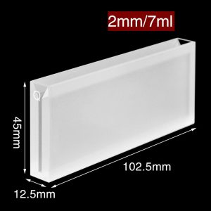 Quartz 10mm Micro Volume Cuvette, 7ml, Sintered 83, Two-way Light, No Cap, 1pc/ea, C102CS51