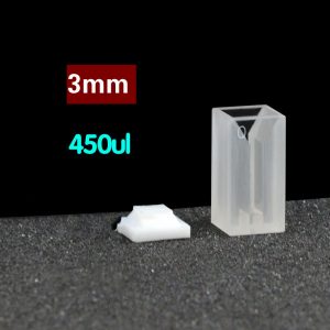 Quartz 10mm Micro Volume Cuvette, 450ul, Sintered 83, Two-way Light, No Cap, 1pc/ea, C102CS6