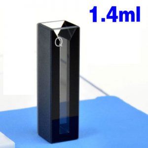 Quartz 10mm Micro Volume Cuvette, 1.4 ml, Standard 80, Two-Way Light, PTFE Cap, 1pc/ea, C102CS86