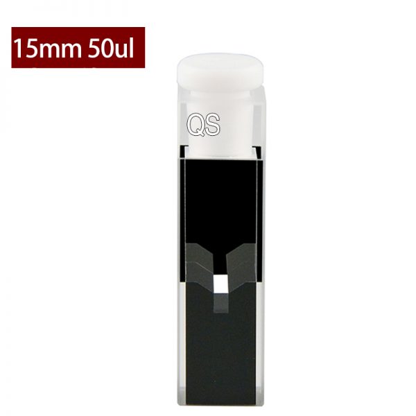 C102SD 10mm Cuvette With Stopper For Ultramicro Volume 50ul Two way Light Stopper 1pc ea