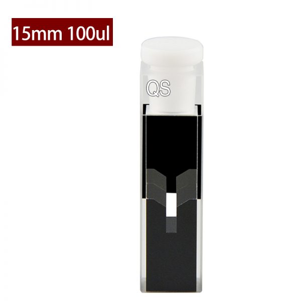 C102SD1 10mm Cuvette With Stopper For Ultramicro Volume 100ul Two way Light Stopper 1pc ea