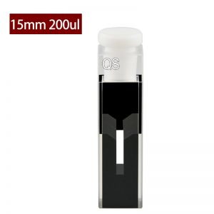 Quartz 10mm Cuvette With Stopper For Ultra-Micro Volume, 200 µl, Standard 80, Two-Way Light, Stopper, 1pc/ea, C102SD2