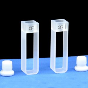 Quartz 10mm Stoppered Cuvette, 3.5ml, Molded 83, Two-Way Light, PTFE Stopper, Pack of Two, C102SE1