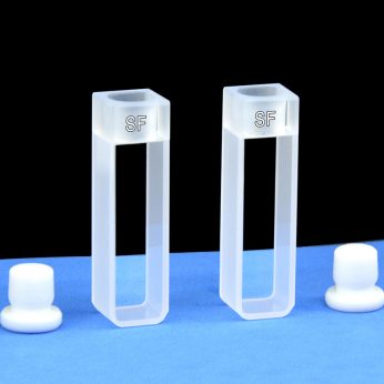 Quartz 10mm Cuvette With Stopper, 3.5ml, Molded 83, Two-way Light, Stopper, Pack of Two, C102SE3