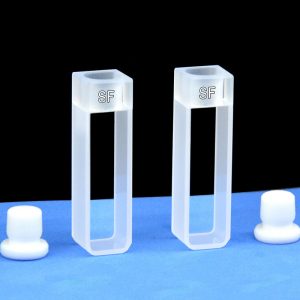 Quartz 10mm Stoppered Cuvette, 3.5ml, Molded 83, Two-Way Light, PTFE Stopper, Pack of Two, C102SQE
