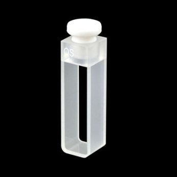 Quartz 10mm Stoppered Cuvette, 3.5ml, Sintered 83, Two-way Light, Stopper, 1pc/ea, C102SQR