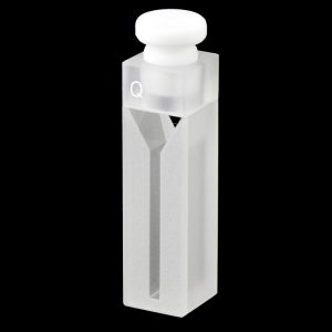 Quartz 10mm Micro Volume Cuvette, 1.4 ml, Sintered 83, Two-Way Light, PTFE Cap, 1pc/ea, C102SR13