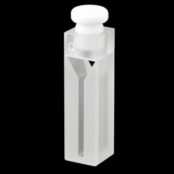 Quartz 10mm Capped Micro Cuvette , 700ul, Sintered 83, Two-way Light, Stopper, 1pc/ea, C102SR13
