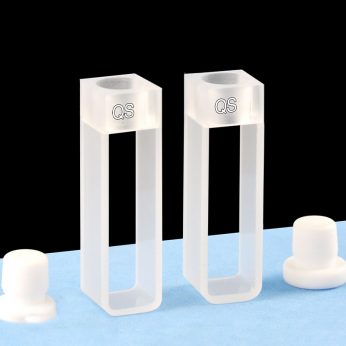 Quartz 10mm Fluorescence Cuvette, 3.5ml, Sintered 83, Two-way Light, Stopper, Pack of Two, C102SR2