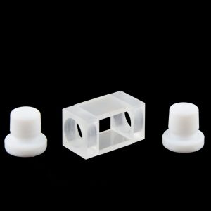 Quartz 10mm Closed Flow Cell, 1.3 ml, Sintered 83, Two-Way Light, Sealed, 1pc/ea, C102SS12
