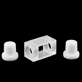 Quartz 10mm Closed Flow Cell, 1.3ml, Standard 80, Two-way Light, Stopper, 1pc/ea, C102SS12