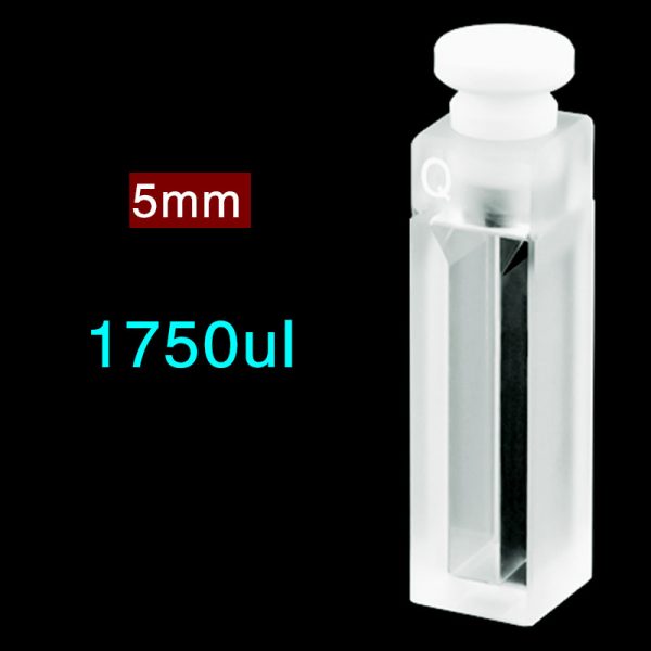 C102SS19 10mm Cuvette With Stopper 1.75ml Two way Light Stopper 1pc ea