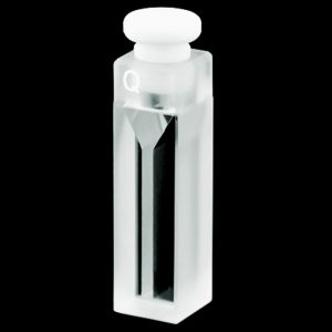 Quartz 10mm Micro Volume Cuvette, 1.4 ml, Standard 80, Two-Way Light, PTFE Cap, 1pc/ea, C102CS11