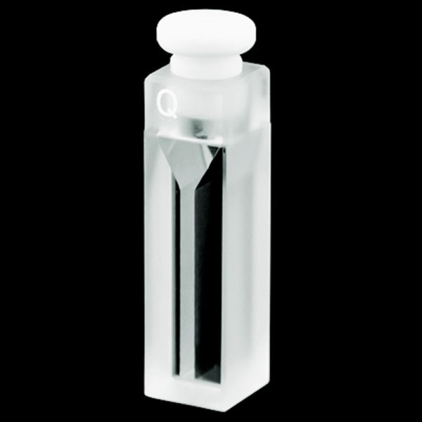 C102SS23 10mm Capped Micro Cuvette 700ul Two way Light Stopper 1pc ea