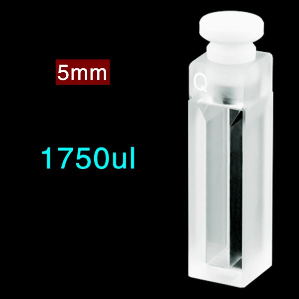 C102SS28 10mm Capped Micro Cuvette 1.75ml Two way Light Stopper 1pc ea