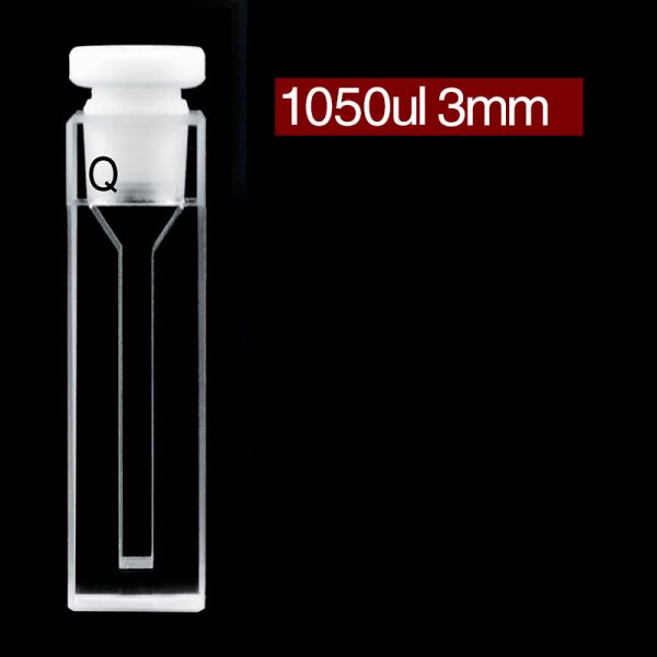 C102SS37 10mm Cuvette With Stopper 1.05ml Two way Light Stopper 1pc ea