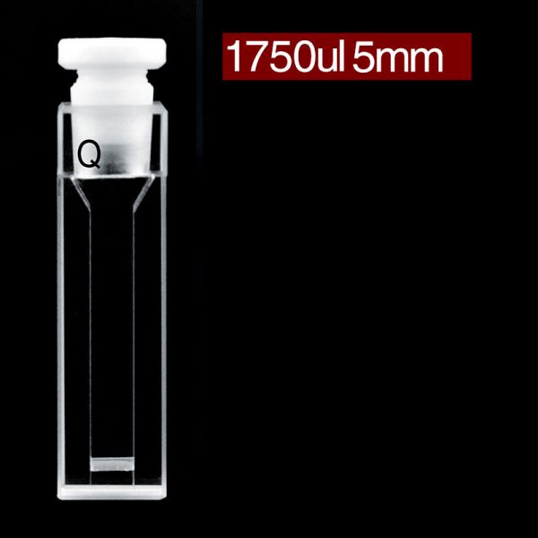 C102SS39 10mm Cuvette With Stopper 1.75ml Two way Light Stopper 1pc ea