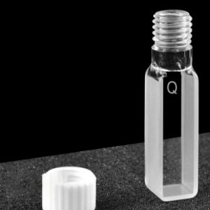 Quartz 10mm Large Screw-Cap Cuvette, 3.5ml, Molded 83, Two-way Light, Screw Cap, 1pc/ea, C102TE3