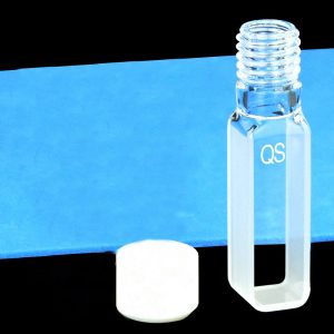 Quartz 10mm Screw Cap Cuvette, 3.5ml, Molded 0.01, Two-way Light, Screw Cap, 1pc/ea, C102TF