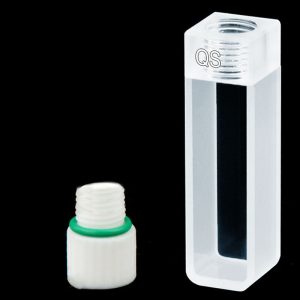 Quartz 10mm Screw-Cap Cuvette, 3.5ml, Sintered 83, Two-way Light, Screw Cap, 1pc/ea, C102TR6