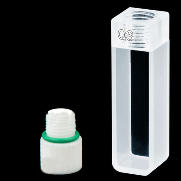 C102TR8 10mm Fluorescent Screw Cap Cuvette 3.5ml Two way Light Screw Cap 1pc ea
