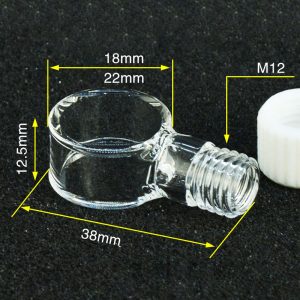 Quartz 10mm Cylindrical Screw Cap Cuvette, 2.8ml, Molded 83, Four-Way Light, Screw Cap, 1pc/ea, C102TS