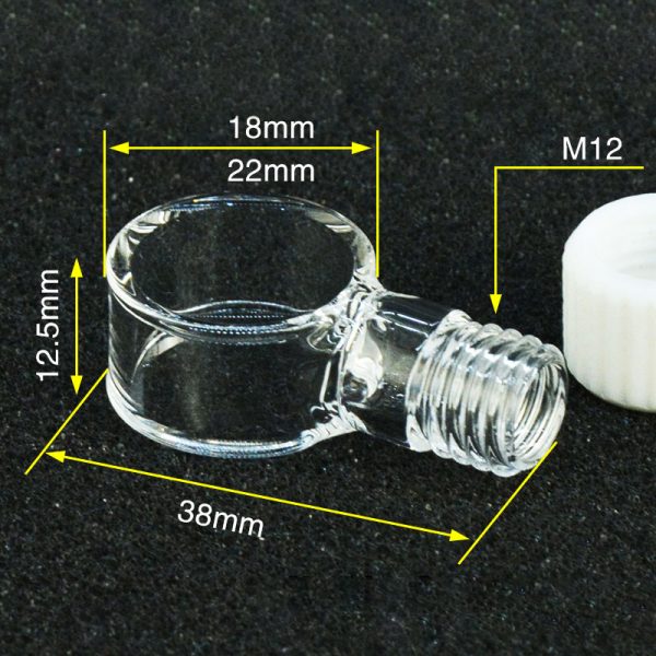 C102TS 10mm Cylindrical Screw Cap Cuvette 2.8ml Four Way Light Screw Cap 1pc ea