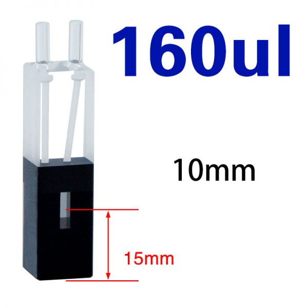 C102WS 10mm Flow Cuvette 160ul Two way Light 1pc ea