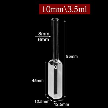 Quartz 10mm Long-Neck Cuvette, 3.5ml, Standard 80, Two-way Light,  1pc/ea, C102WS1