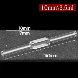 Quartz 10mm, Two-Way Light, Flow Cuvette, 10 mmmm OD, 3.5 ml, Molded 83, C102WS15